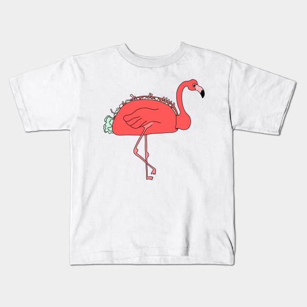 flamingo tacos Kids T-Shirt by B0red